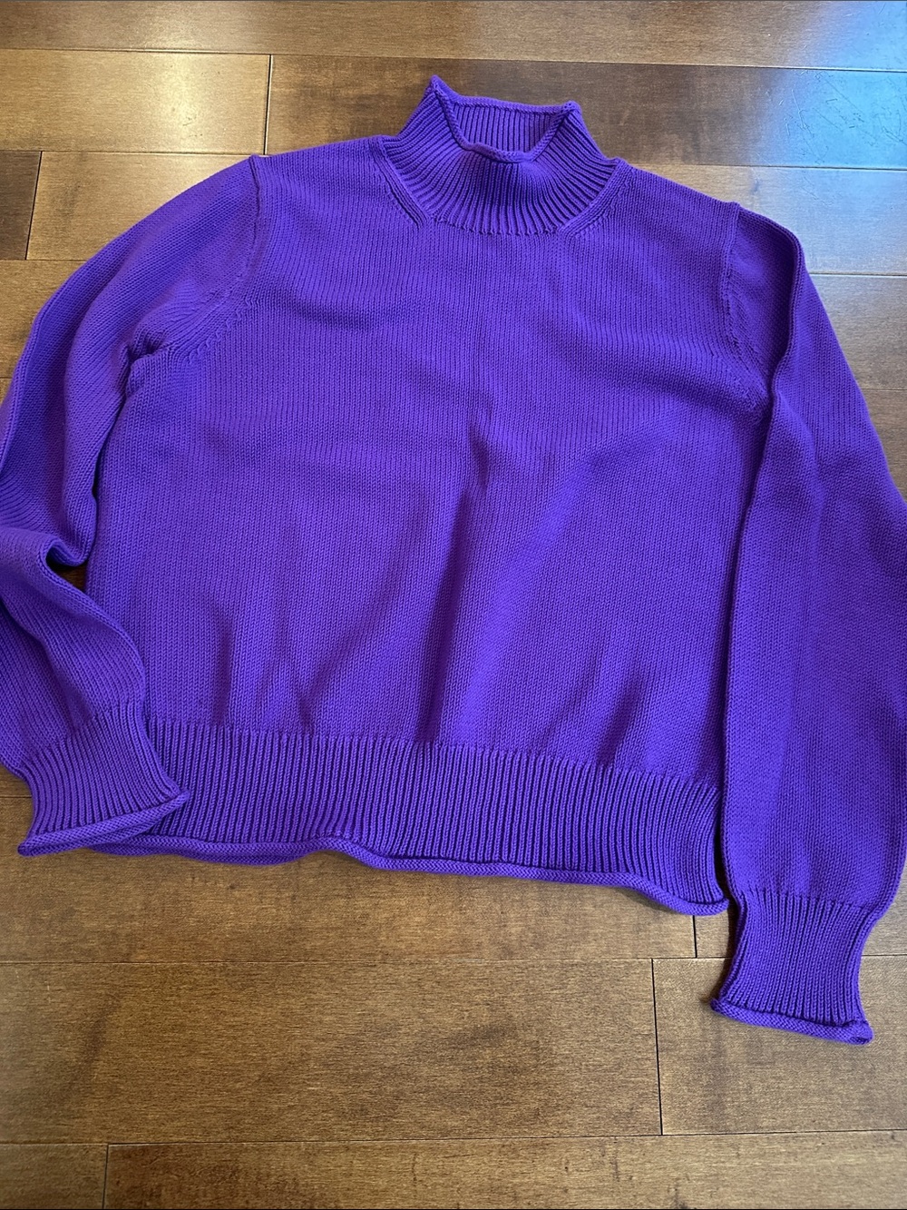 Women’s Purple Roll Neck Sweater